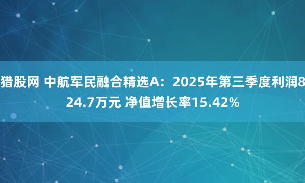 猎股网 中航军民融合精选A：2025年第三季度利润824.7万元 净值增长率15.42%