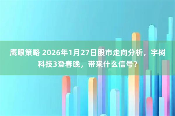 鹰眼策略 2026年1月27日股市走向分析，宇树科技3登春晚，带来什么信号？